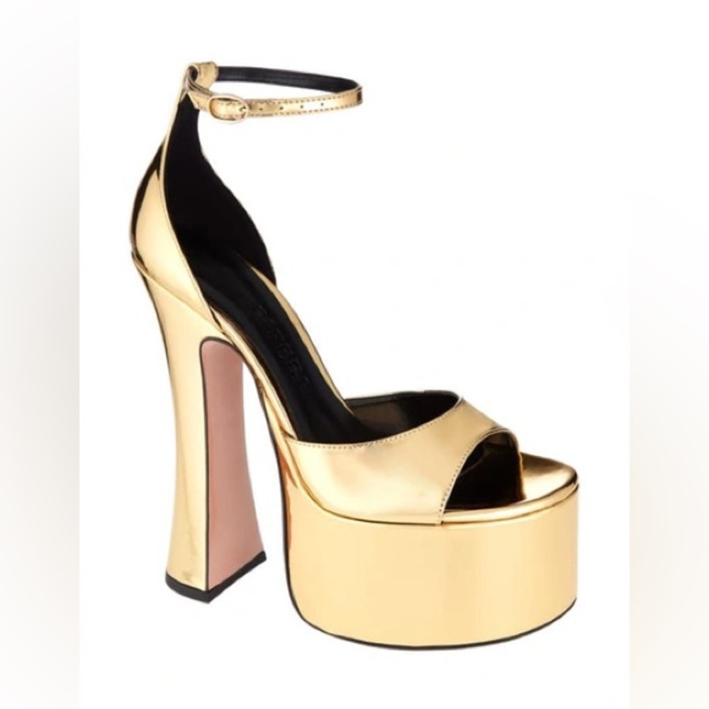 Pīferi Rosalia metallic-effect platform sandals - Gold 39